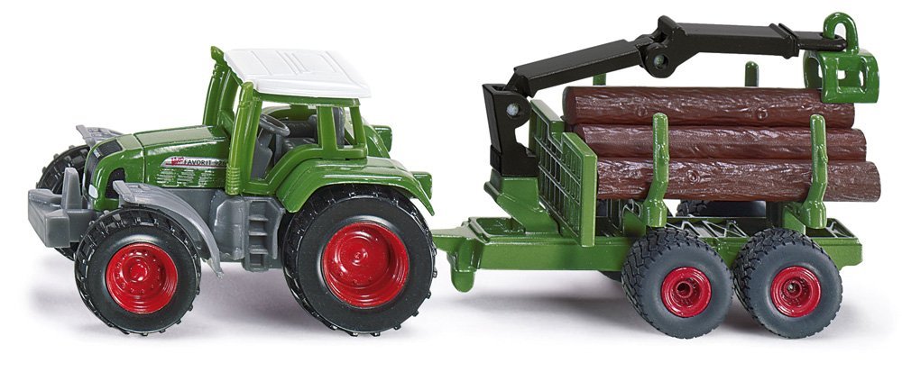Tractor with forestry trailer