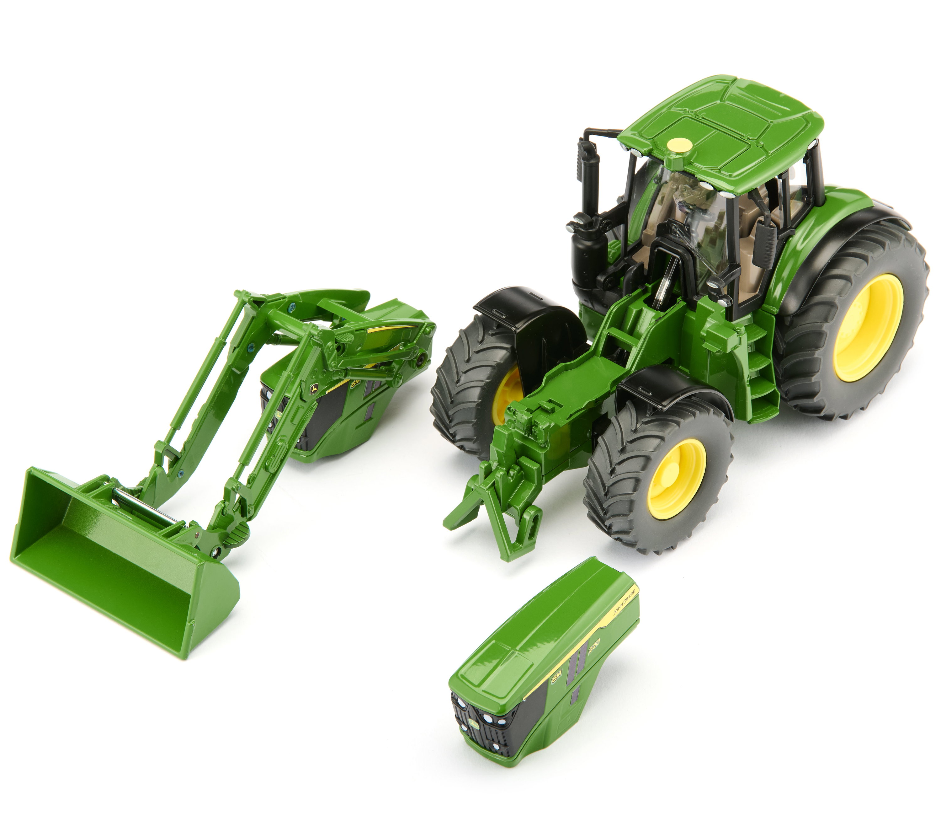 John Deere 6M 220 Set mit abnehmbarem Frontlader