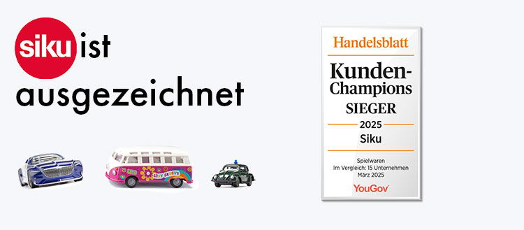 siku ist „Kundenchampion 2025“ im Bereich Spielwaren