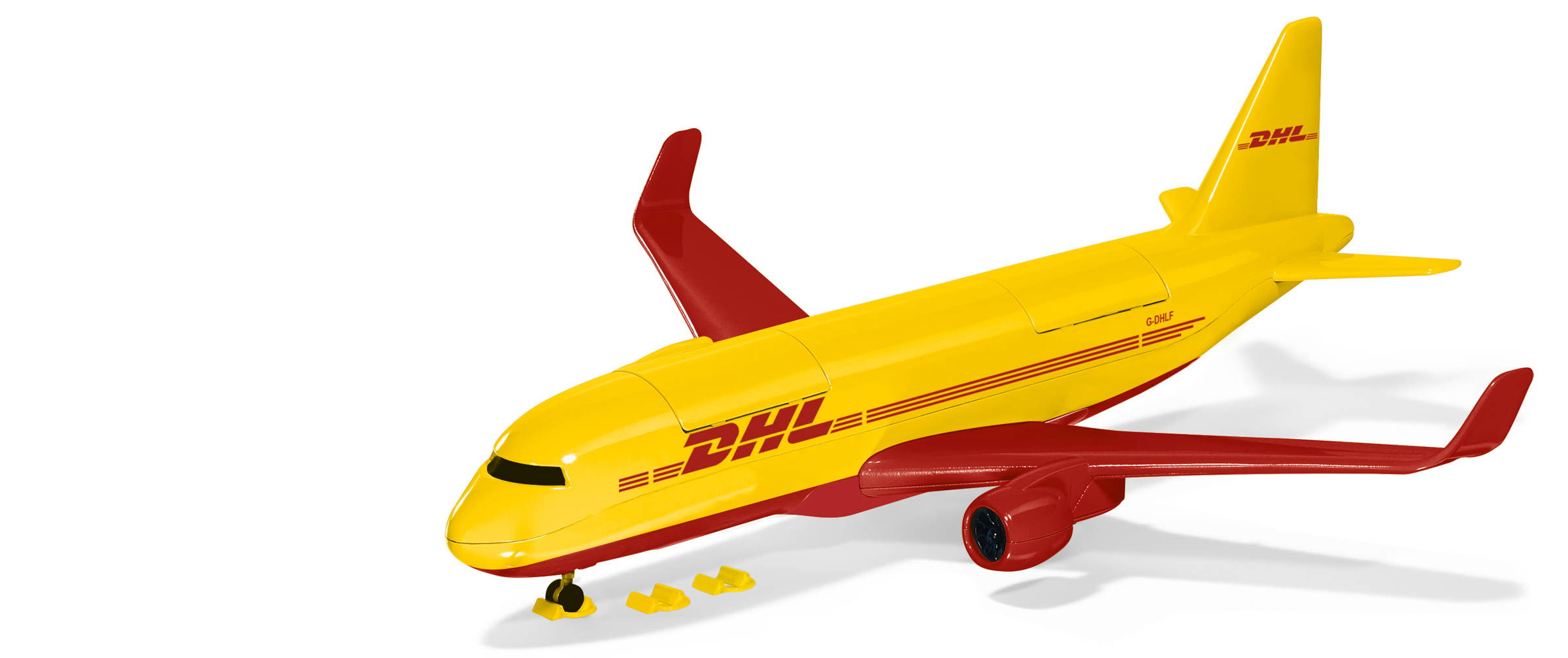 DHL Frachtflugzeug mit Zubehör