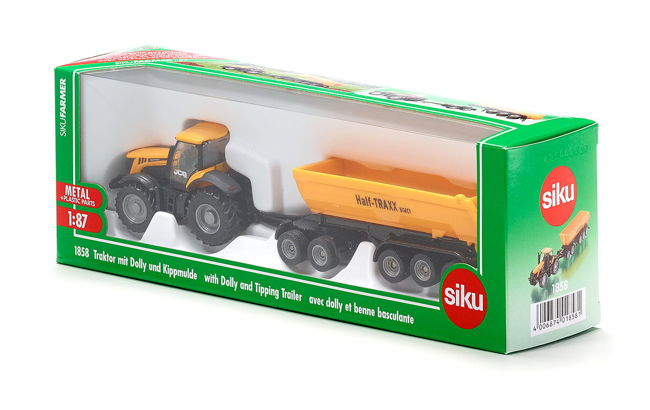 JCB Muldenkipper Spielzeug – 18 Cm Groß – Mit Beweglicher Schaufel – Freilaufend – Für Kinder Ab 18 Monaten