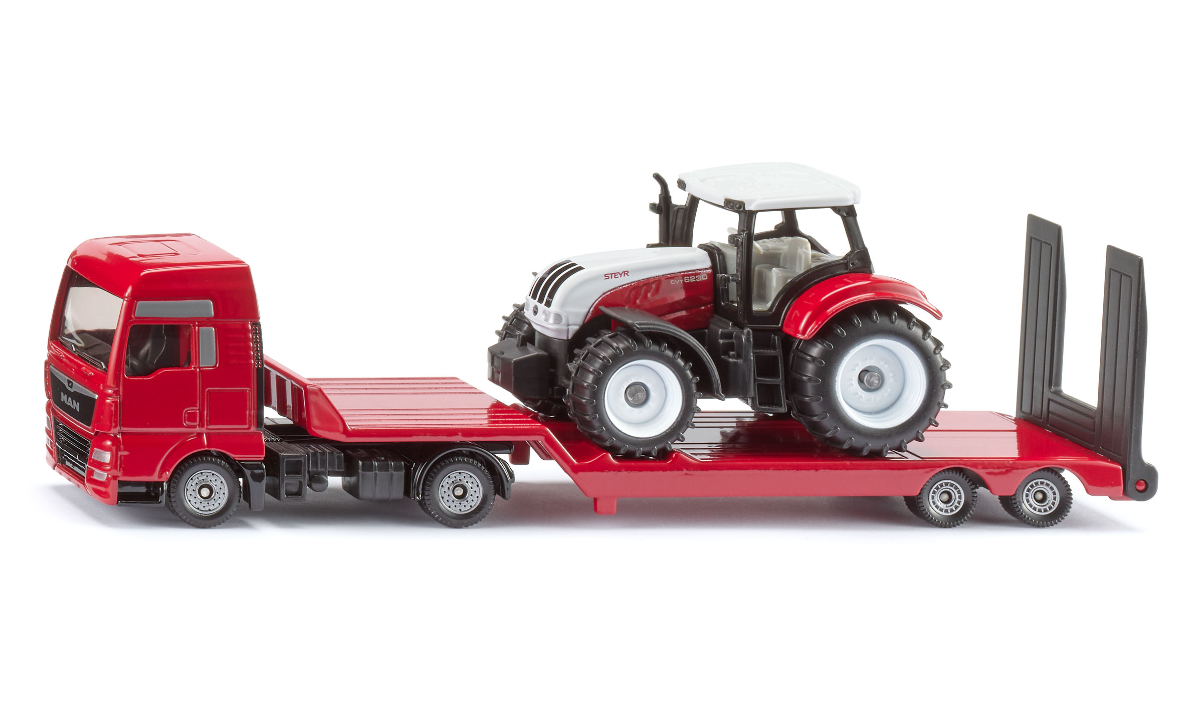 siku LKW Kombination mit MAN Tieflader und Steyr Traktor