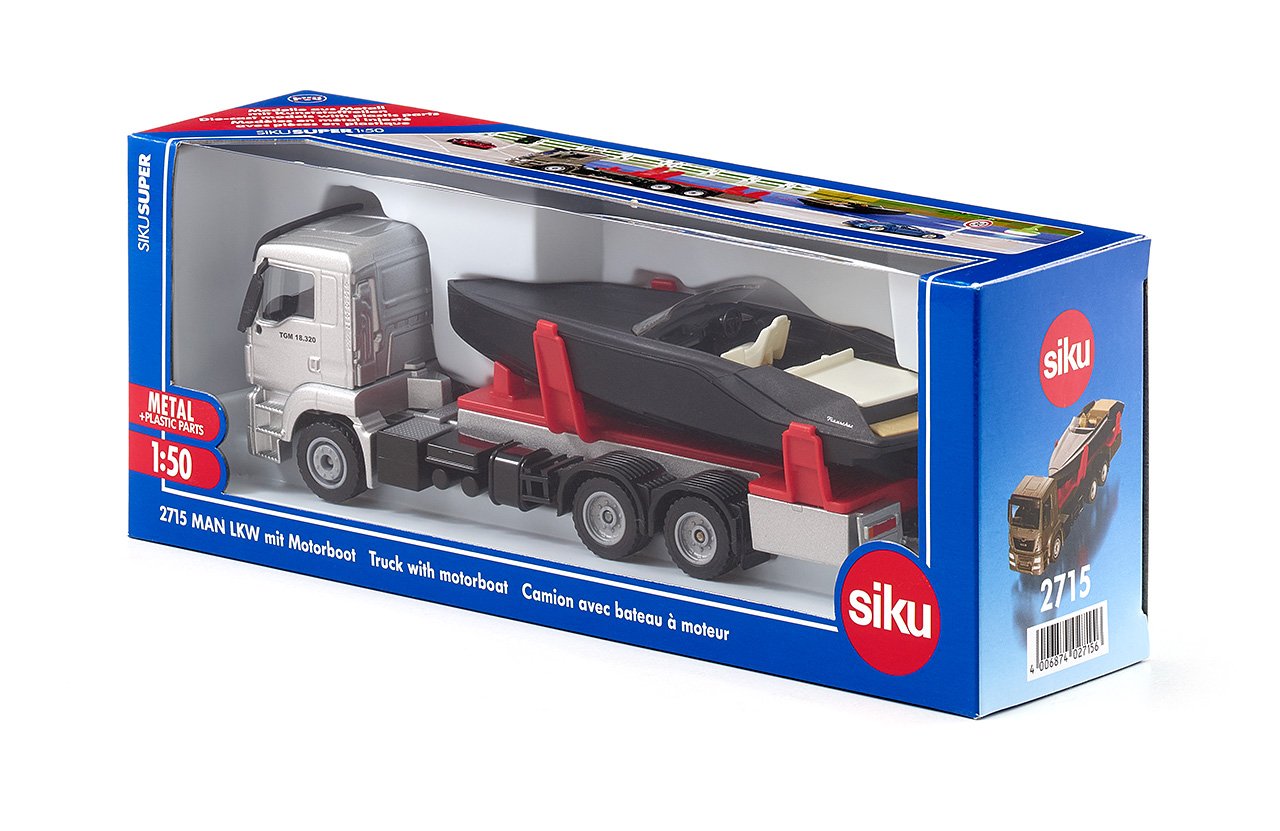 Modello di camion Siku CAMION UOMO CON MOTOR BOAT (COLORI NON